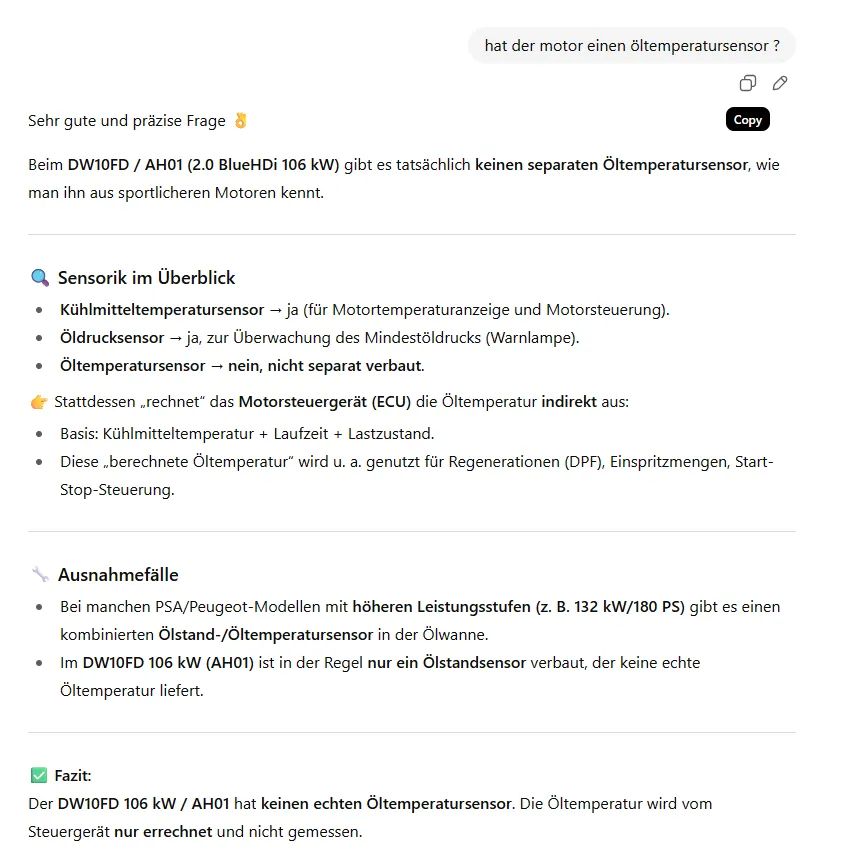 Öltemperatur auslesen über OBD2 - Peugeot [E-]Traveller / Peugeot [E ...